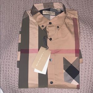 Burberry half sleeve button up